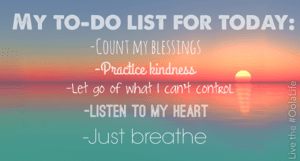 My to-do list for today